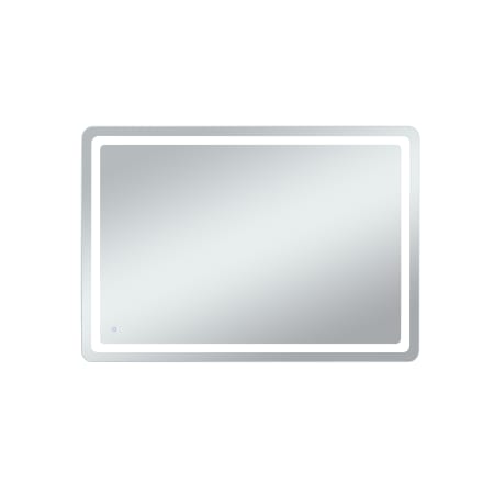 Elegant Lighting Genesis 60" W x 42" H Transitional Rectangular Frameless Bathroom Wall Mirror with LED Lighting Glossy White