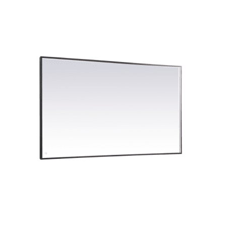 Elegant Lighting Pier 72" W x 42" H Modern Rectangular Aluminum Framed Bathroom Wall Mirror with LED Lighting Black