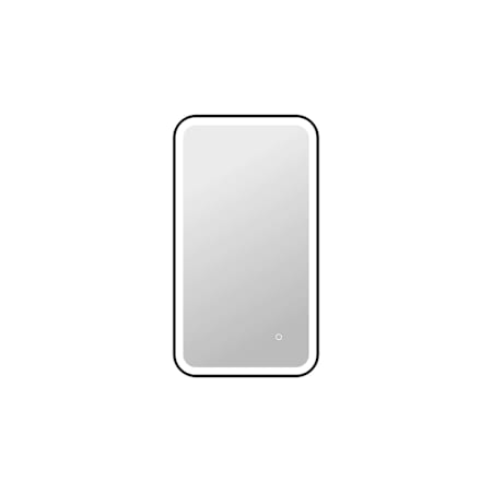 Elegant Lighting Harmoni 20"W x 36"H Rectangular Flat Aluminum and Iron Framed Wall Mounted Bathroom Mirror with Lighting Black