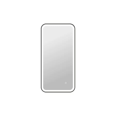 Elegant Lighting Harmoni 20"W x 40"H Rectangular Flat Aluminum and Iron Framed Wall Mounted Bathroom Mirror with Lighting Black
