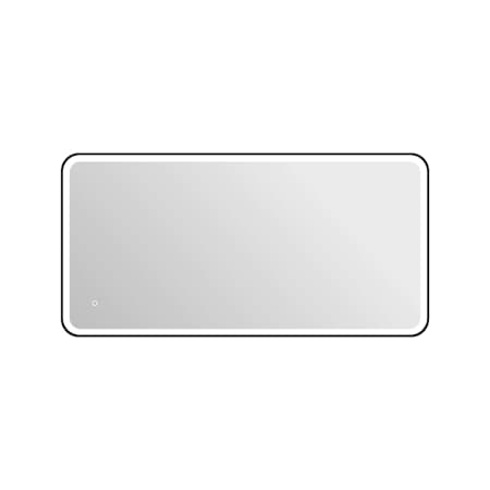 Elegant Lighting Harmoni 30"W x 60"H Rectangular Flat Aluminum and Iron Framed Wall Mounted Bathroom Mirror with Lighting Black