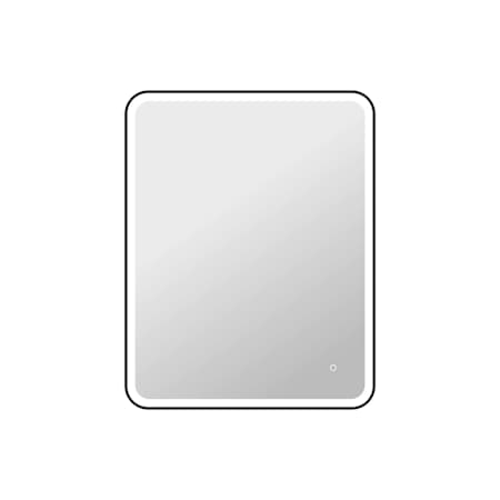 Elegant Lighting Harmoni 33"W x 42"H Rectangular Flat Aluminum and Iron Framed Wall Mounted Bathroom Mirror with Lighting Black