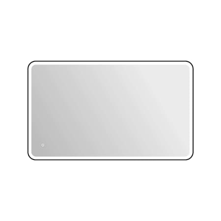 Elegant Lighting Harmoni 36"W x 60"H Rectangular Flat Aluminum and Iron Framed Wall Mounted Bathroom Mirror with Lighting Black