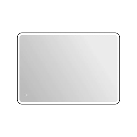 Elegant Lighting Harmoni 42"W x 60"H Rectangular Flat Aluminum and Iron Framed Wall Mounted Bathroom Mirror with Lighting Black