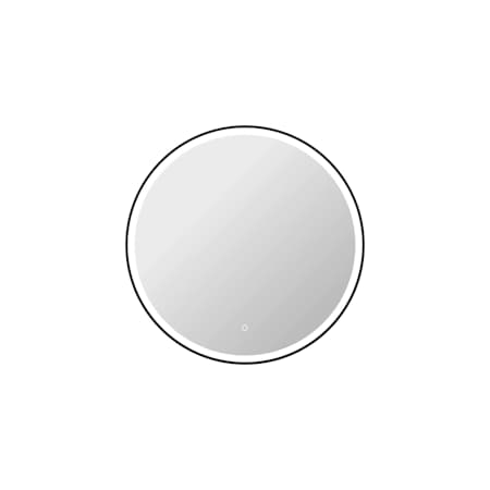 Elegant Lighting Harmoni 36" Diameter Circular Flat Aluminum and Iron Framed Wall Mounted Bathroom Mirror with Lighting Black