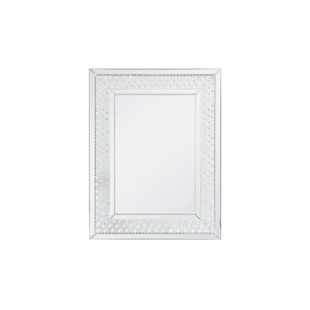Elegant Lighting Raiden 28" W x 36" H Transitional Rectangular Framed Bathroom Wall Mirror with LED Lighting Clear