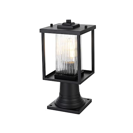 Elegant Lighting Dover 15" Tall Post Light Black