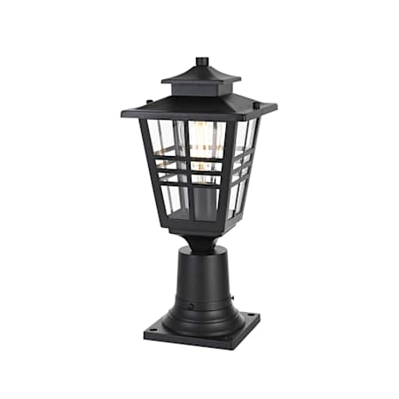 Elegant Lighting Macon 16" Tall Post Light Black