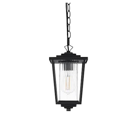 Elegant Lighting York 7" Wide Outdoor Mini Pendant Black