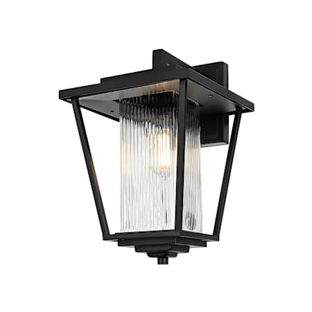 Elegant Lighting York 16" Tall Outdoor Wall Sconce Black