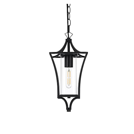 Elegant Lighting Belgrade 7" Wide Outdoor Mini Pendant Black