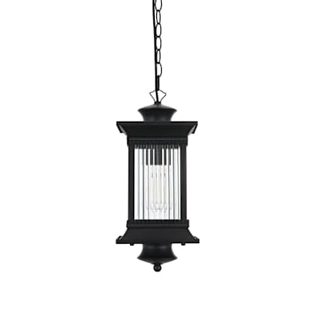 Elegant Lighting Collins 8" Wide Outdoor Mini Pendant Black