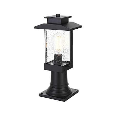 Elegant Lighting Tioga 15" Tall Post Light Black