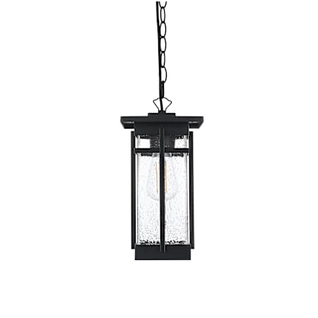 Elegant Lighting Livingston 7" Wide Outdoor Mini Pendant Black