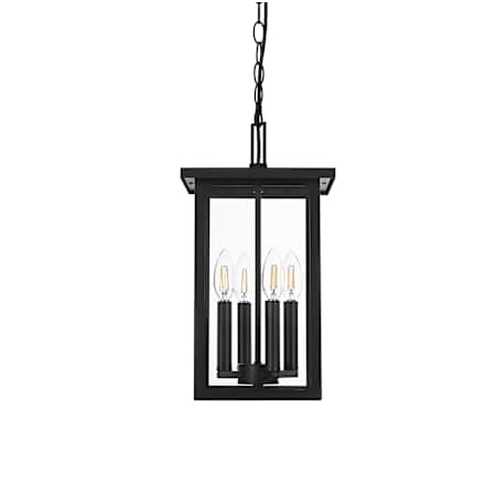 Elegant Lighting Sheridan 4 Light 9" Wide Outdoor Mini Pendant Black