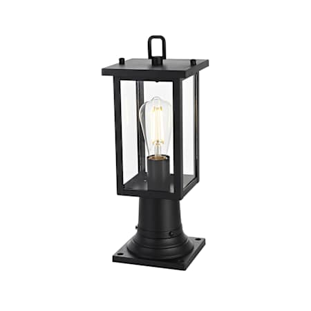 Elegant Lighting Venango 16" Tall Post Light Black