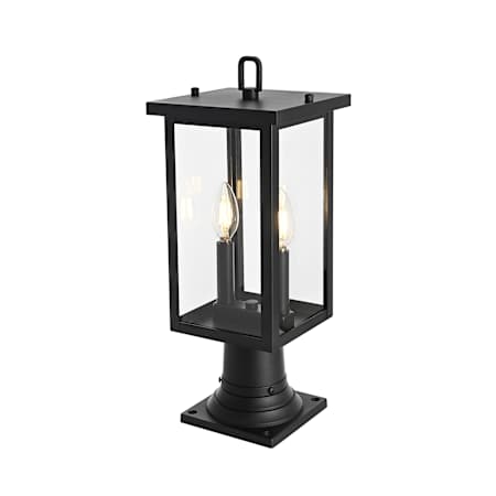 Elegant Lighting Venango 2 Light 19" Tall Post Light Black