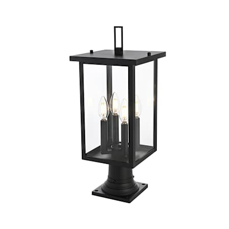 Elegant Lighting Sheridan 4 Light 21" Tall Post Light Black