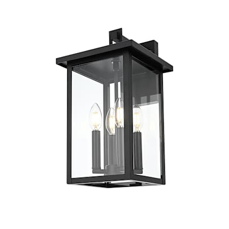 Elegant Lighting Sheridan 4 Light 17" Tall Outdoor Wall Sconce Black