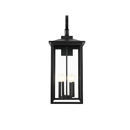 Elegant Lighting Carisle 4 Light 31" Tall Outdoor Wall Sconce Black