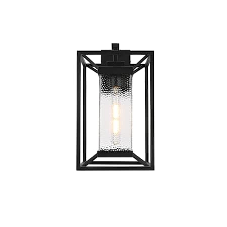 Elegant Lighting Willington 17" Tall Outdoor Wall Sconce Black