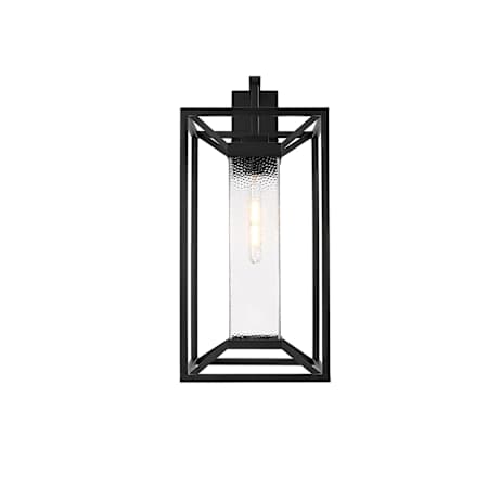 Elegant Lighting Willington 26" Tall Outdoor Wall Sconce Black