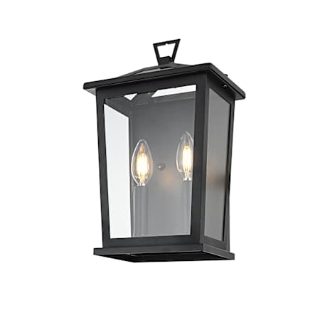 Elegant Lighting Richmond 2 Light 14" Tall Outdoor Wall Sconce Black