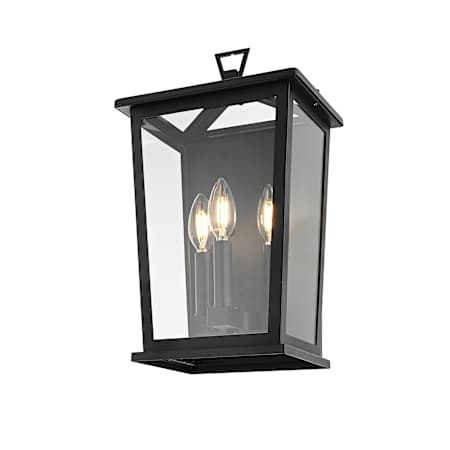 Elegant Lighting Richmond 3 Light 16" Tall Outdoor Wall Sconce Black
