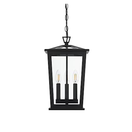 Elegant Lighting Berks 3 Light 10" Wide Outdoor Mini Pendant Black