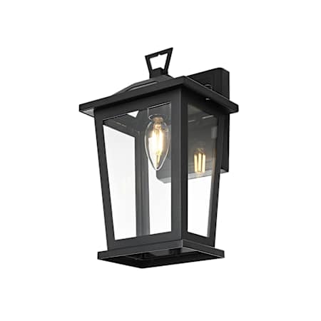 Elegant Lighting Berks 12" Tall Outdoor Wall Sconce Black