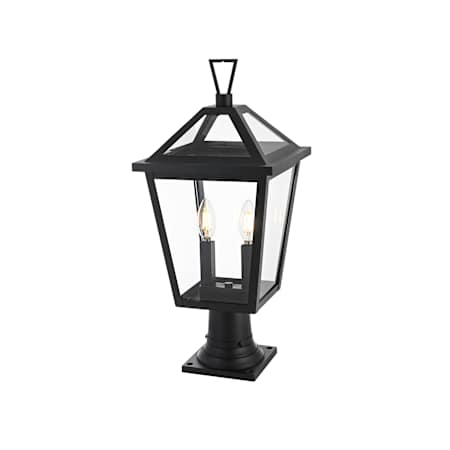 Elegant Lighting Frankford 2 Light 22" Tall Post Light Black