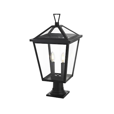 Elegant Lighting Frankford 2 Light 24" Tall Post Light Black