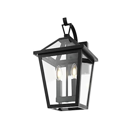 Elegant Lighting Frankford 2 Light 18" Tall Outdoor Wall Sconce Black