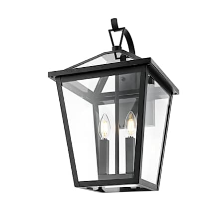 Elegant Lighting Frankford 2 Light 20" Tall Outdoor Wall Sconce Black