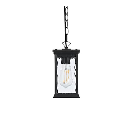 Elegant Lighting Mascher 5" Wide Outdoor Mini Pendant Black