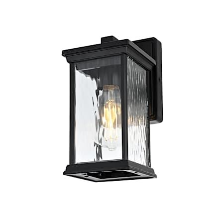 Elegant Lighting Mascher 11" Tall Outdoor Wall Sconce Black