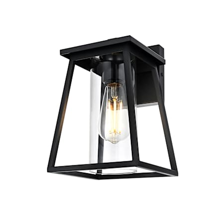 Elegant Lighting Lambert 11" Tall Outdoor Wall Sconce Black