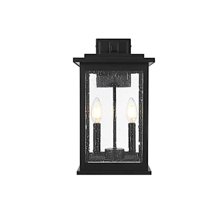 Elegant Lighting Ringgold 2 Light 16" Tall Outdoor Wall Sconce Black