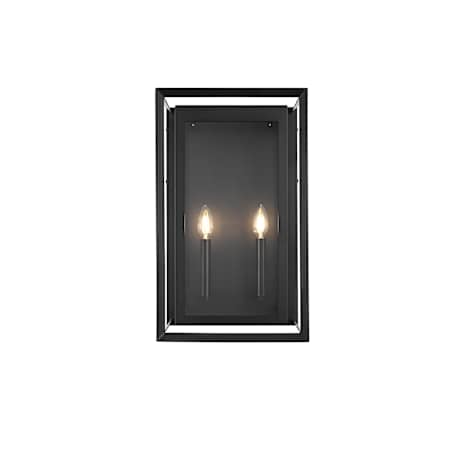 Elegant Lighting Etting 2 Light 20" Tall Outdoor Wall Sconce Black