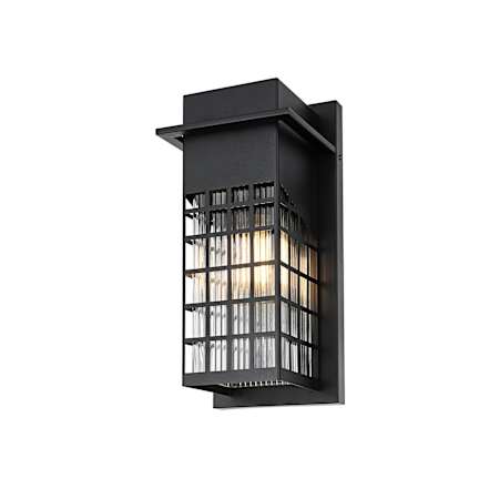 Elegant Lighting Palmer 15" Tall Outdoor Wall Sconce Black