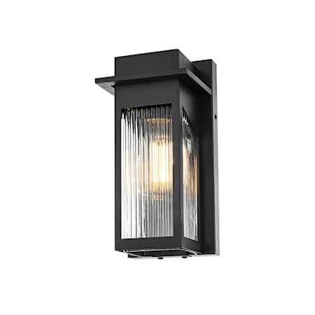 Elegant Lighting Fletcher 11" Tall Outdoor Wall Sconce Black