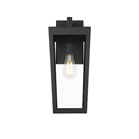 Elegant Lighting William 18" Tall Outdoor Wall Sconce Black