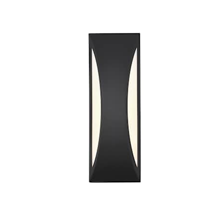Elegant Lighting Zayn 14" Tall 8 Watt Outdoor Wall Sconce Black