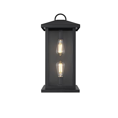 Elegant Lighting Neil 2 Light 21" Tall Outdoor Wall Sconce Black