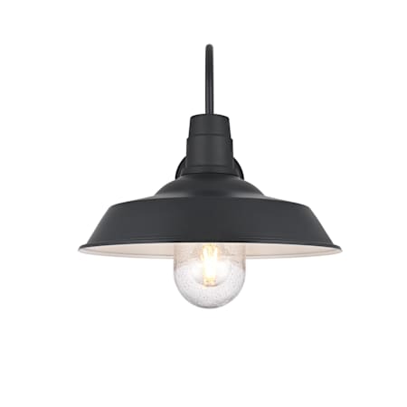 Elegant Lighting Rayan 15" Tall Circular Backplate Outdoor Wall Sconce Black