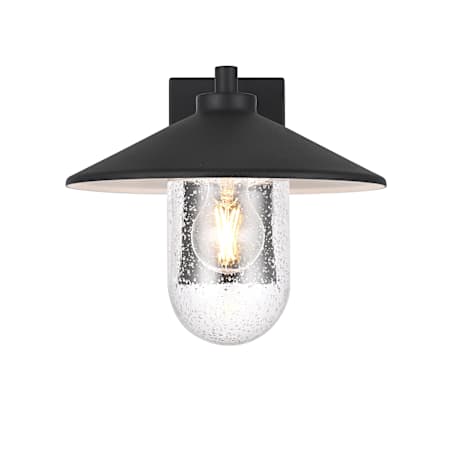 Elegant Lighting Scott 10" Tall Outdoor Wall Sconce Black