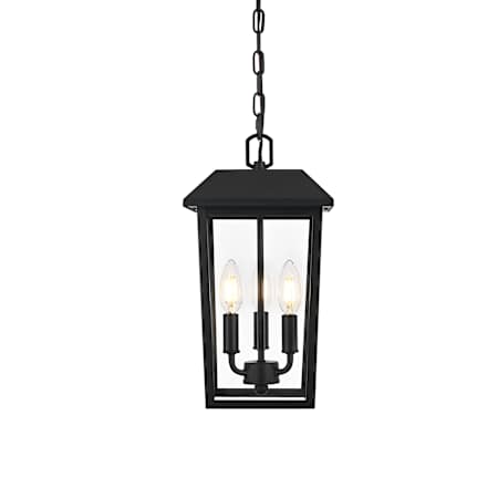 Elegant Lighting Riggs 3 Light 8" Wide Outdoor Mini Pendant Black