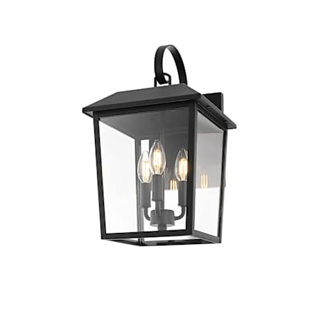 Elegant Lighting Riggs 3 Light 18" Tall Outdoor Wall Sconce Black