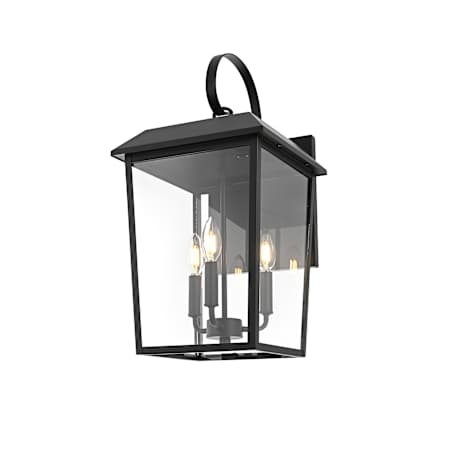 Elegant Lighting Riggs 3 Light 22" Tall Outdoor Wall Sconce Black
