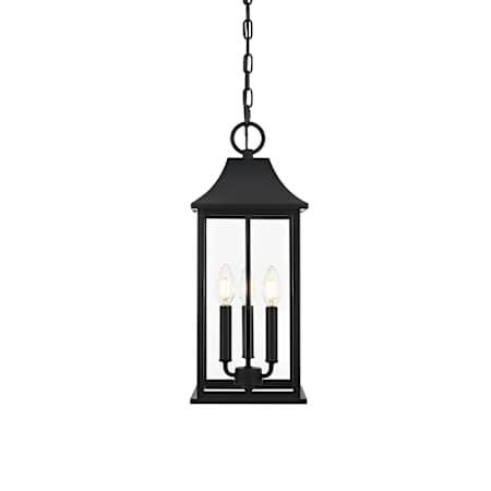 Elegant Lighting Shepard 3 Light 8" Wide Outdoor Mini Pendant Black